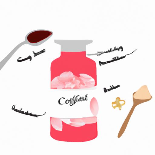 Chai nước hoa hồng collagen chứa collagen và các thành phần khác