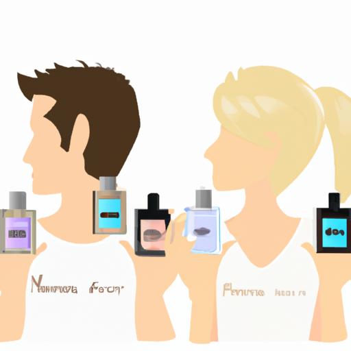 Một người đàn ông và một người phụ nữ đang dùng cùng một loại nước hoa unisex với những ghi chú hương khác nhau.